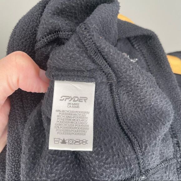 Spyder Women’s Pull Over Top Black Mock Neck Fleece Size 12 - Picture 6 of 10